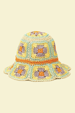 Flower Crotchet Bucket Hat